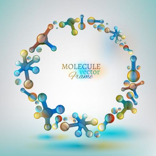 Molekule-Rahmen farbigen Vektor  