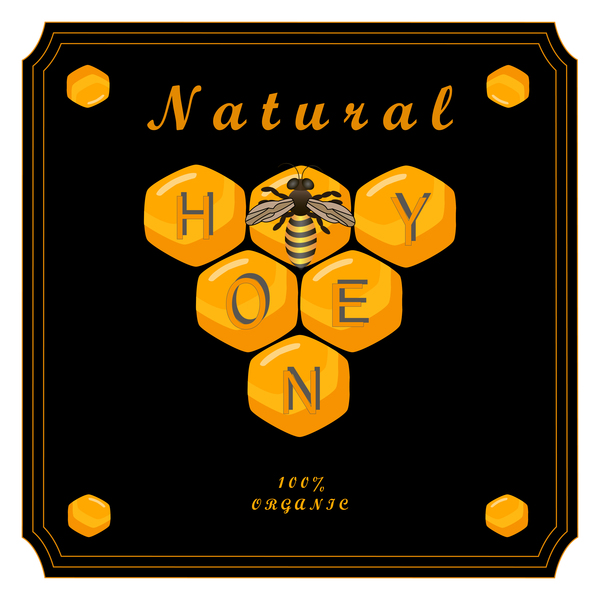 Matériel de fond de vecteur de miel naturel 02  