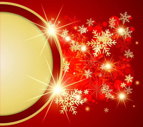 Ornate Red Christmas Backgrounds vector material 07  