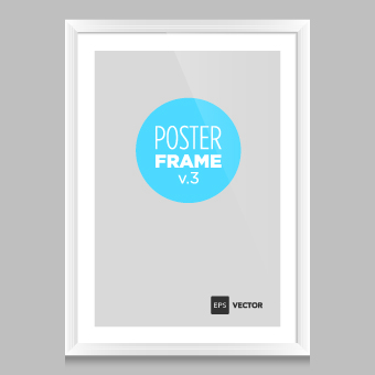 Blank poster template vector 03  