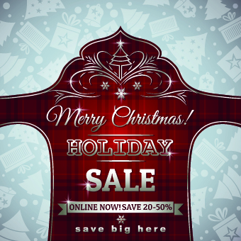 Christmas big sale creative design vector background set 02  