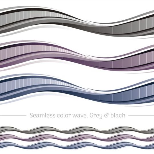 Seamless color wave abstract vector 06  