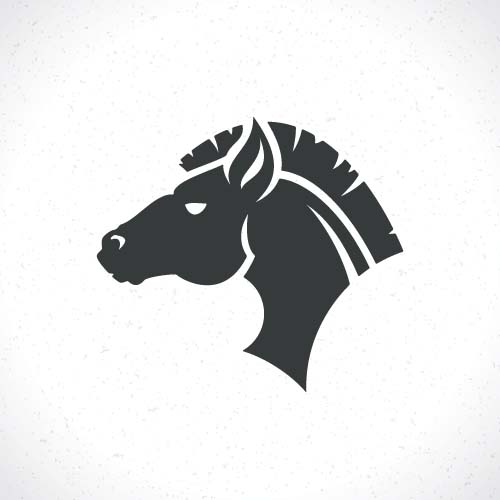Vector set of horse logos design 09  