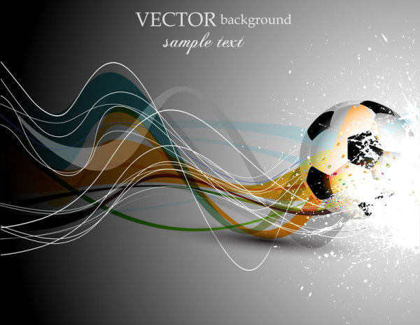 Abstract Football design vector background 04  