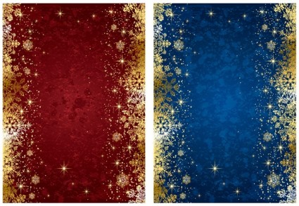 Exquisite gold snowflake christmas background vector  