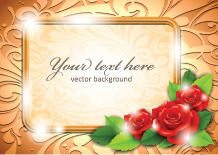 Beautiful flowers frame backgrounds vector 03  
