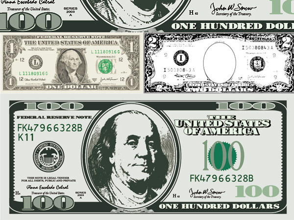 dollar bill vector  