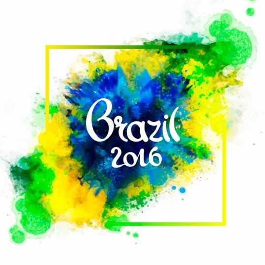 2016 Rio de Janeiro Olympische aquarel achtergrond 07  