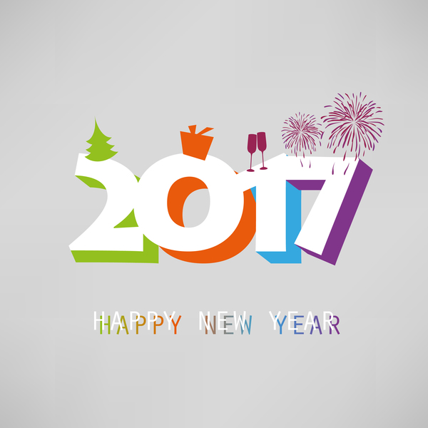 2017 new year holiday vecor background  