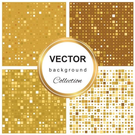 Abstract gold backgroun art vector set 07  
