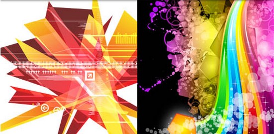 Abstract Backgrounds art shiny vector  