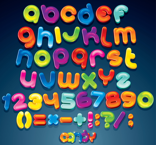 Funny alphabets creative design vector 01  