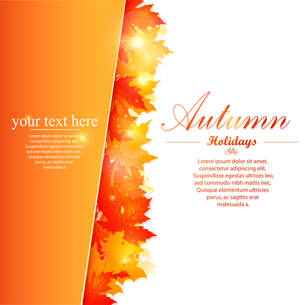 Autumn leaves design backgrounds vector 05  