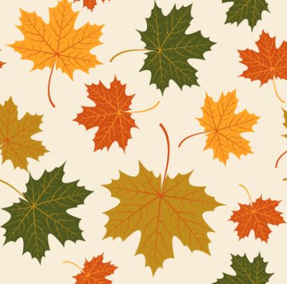 Autumn maple leaves vectors seamless pattern 03  