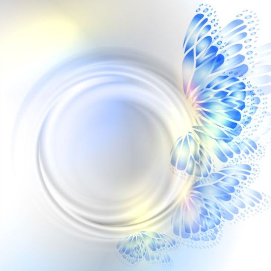 Beautiful butterfly wing with abstract background vector 09  