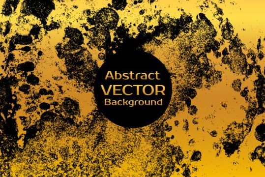 Svart med guld grunge vektor backcground 02  