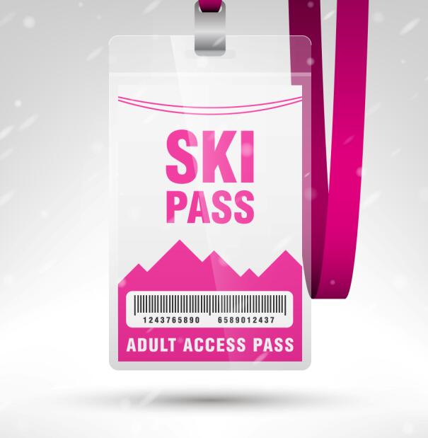 Lege SKI Access Pass template vector 10  