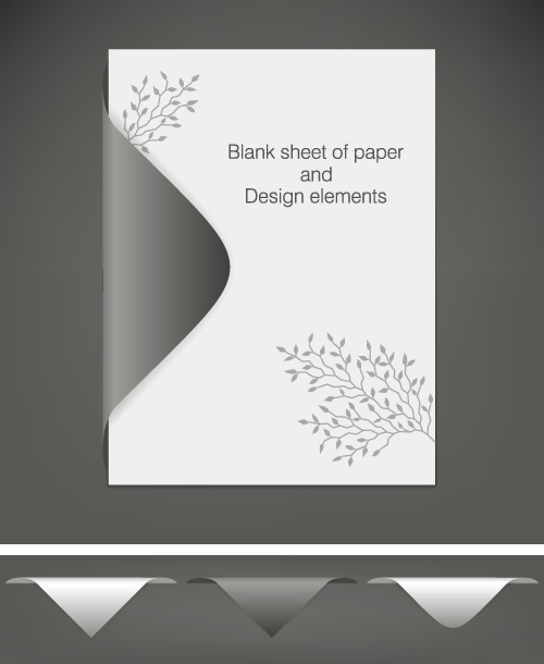 Vector Blank sheet of paper design elements 02  