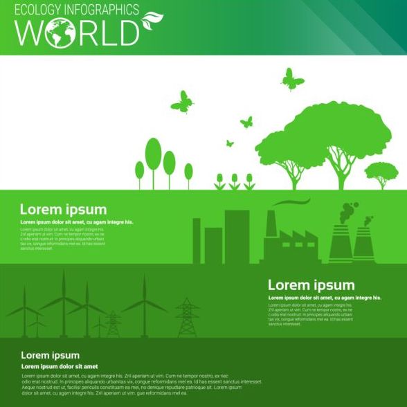 Ökologie-Welt-Infografiken gestalten Vektor 11  