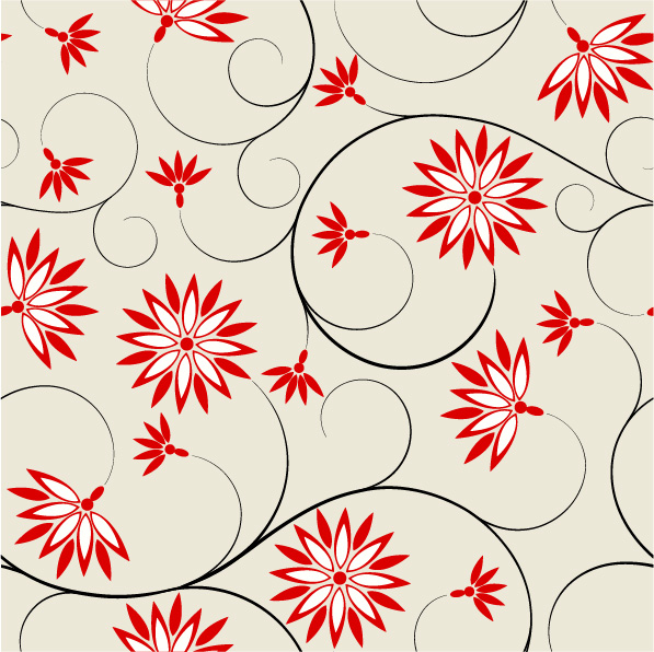 Elegante floral design vector patroon 07  
