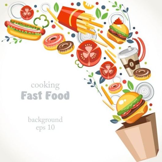 Fast-Food-Hintergrundvektor  