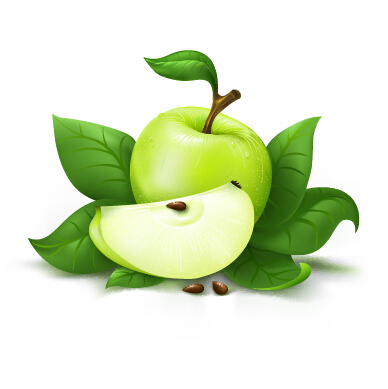 Fresh green apple design vector  