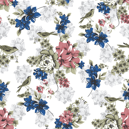 Giovana floral seamless pattern vector  