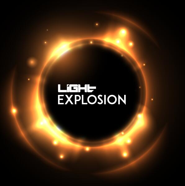 Light explosion effect background vector 01  