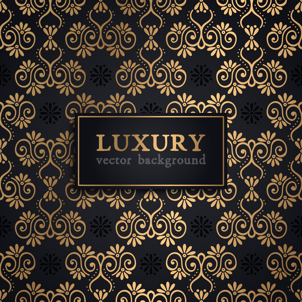 Luxury ornament gold decoration background vector 02  