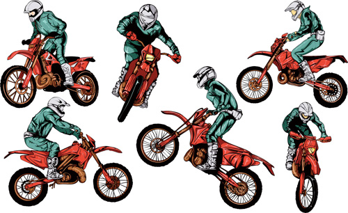 Motorcycle vintage design vector graphics 01  