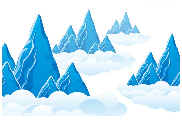 Mountain Cloud Landscape vector graphics  