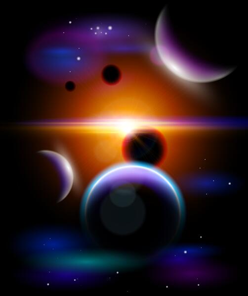 Planet dance vector background  