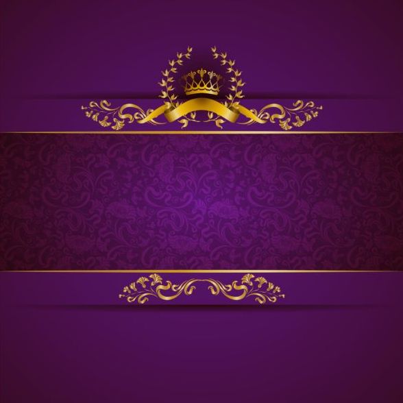 Purple royal background luxury vector  