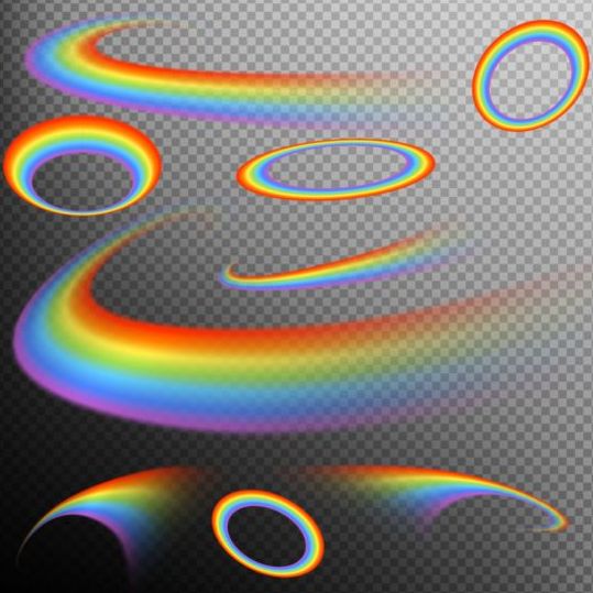 虹の効果イラストベクトル03  