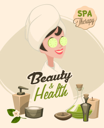 Spa therapy and beauty vector 03  