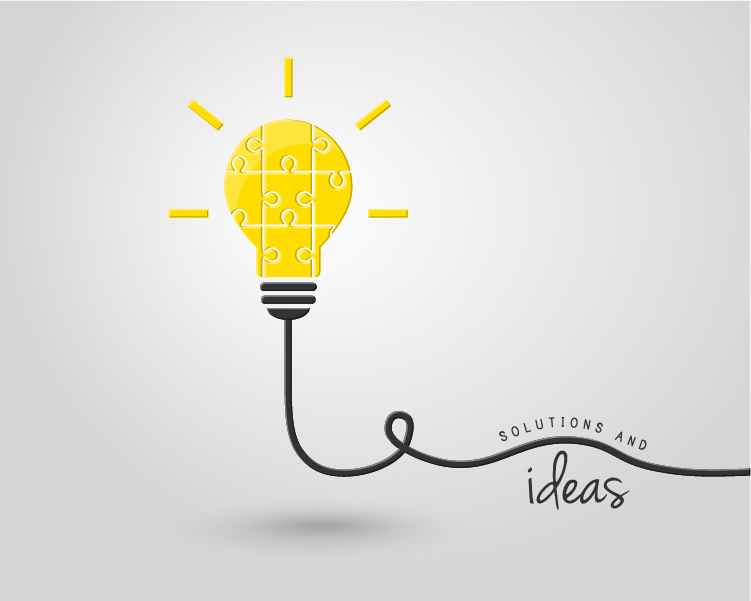 light bulb with ideas vector template 11  
