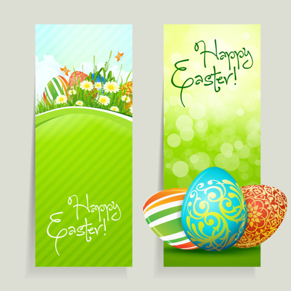 Green style Easter design elements vector 01  
