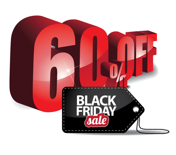 Black friday sale tag with discount vector 06  