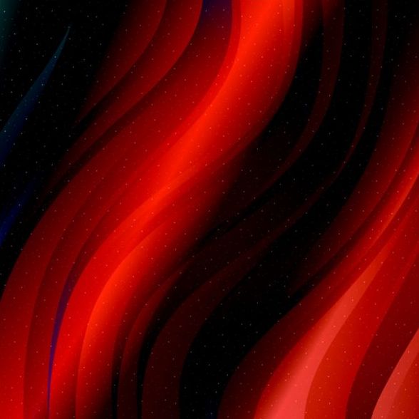 Black with red wave line background vector  