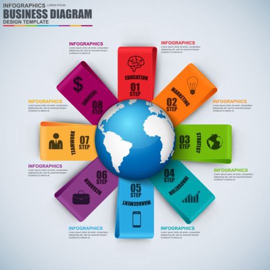 Business infographic kreativ design 4458  