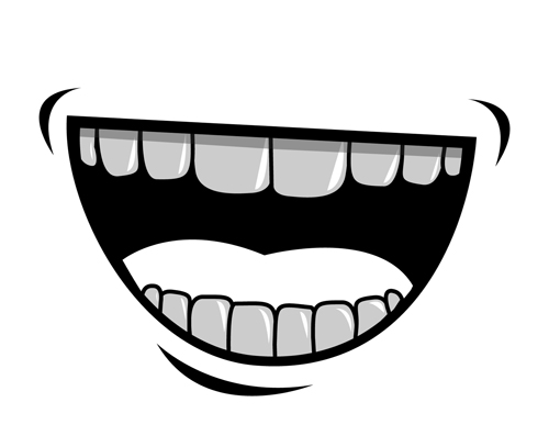 Cartoon mouth and teeth vector set 04  