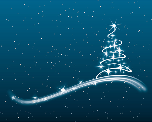 Creative Abstract Christmas tree design vector set 02  