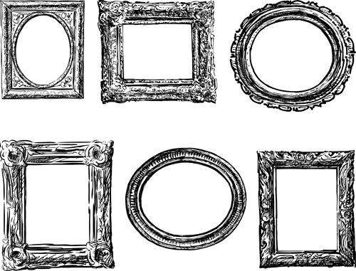 Classical photo frame vector material 01  
