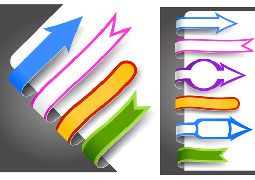 Creative paper bookmarks design vector  