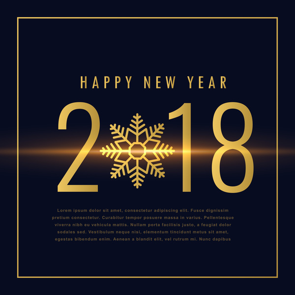 Hintergrund-Vektormaterial des dunkelblauen Hintergrundes 2018 neues Jahr  