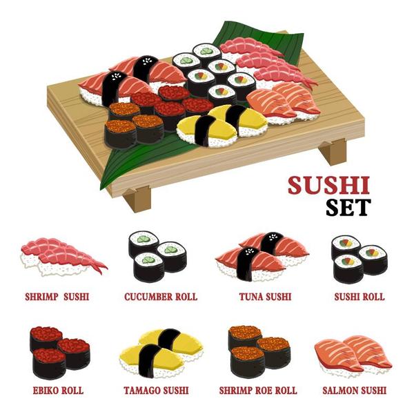 Set de délicieux sushis 01  