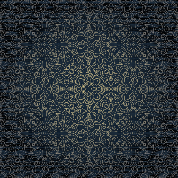 Eastern style floral pattern decor vector 05  