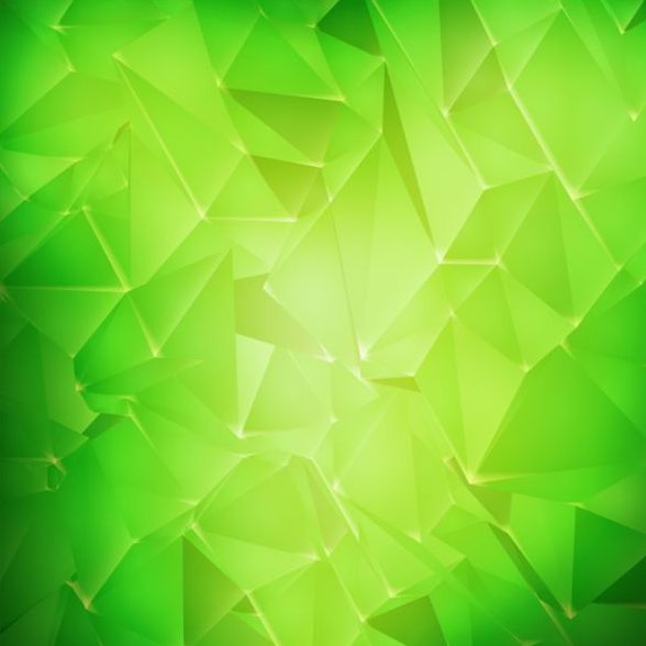 緑の幾何学的なポリゴン背景ベクトル  