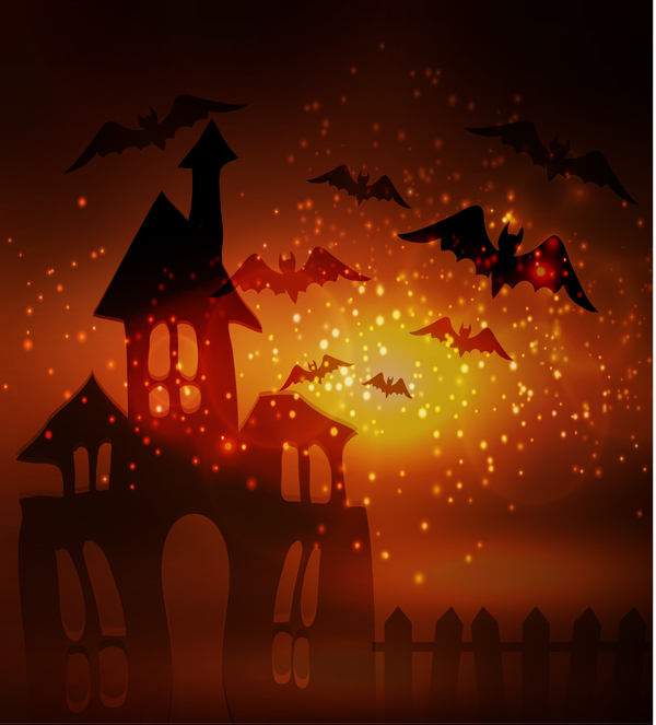 Halloween horror night background vectors 02  