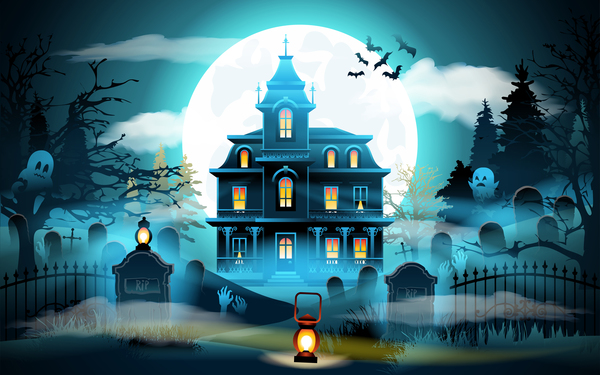 Halloween-Nachthintergrund-Designvektor 02  